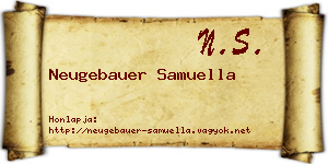 Neugebauer Samuella névjegykártya